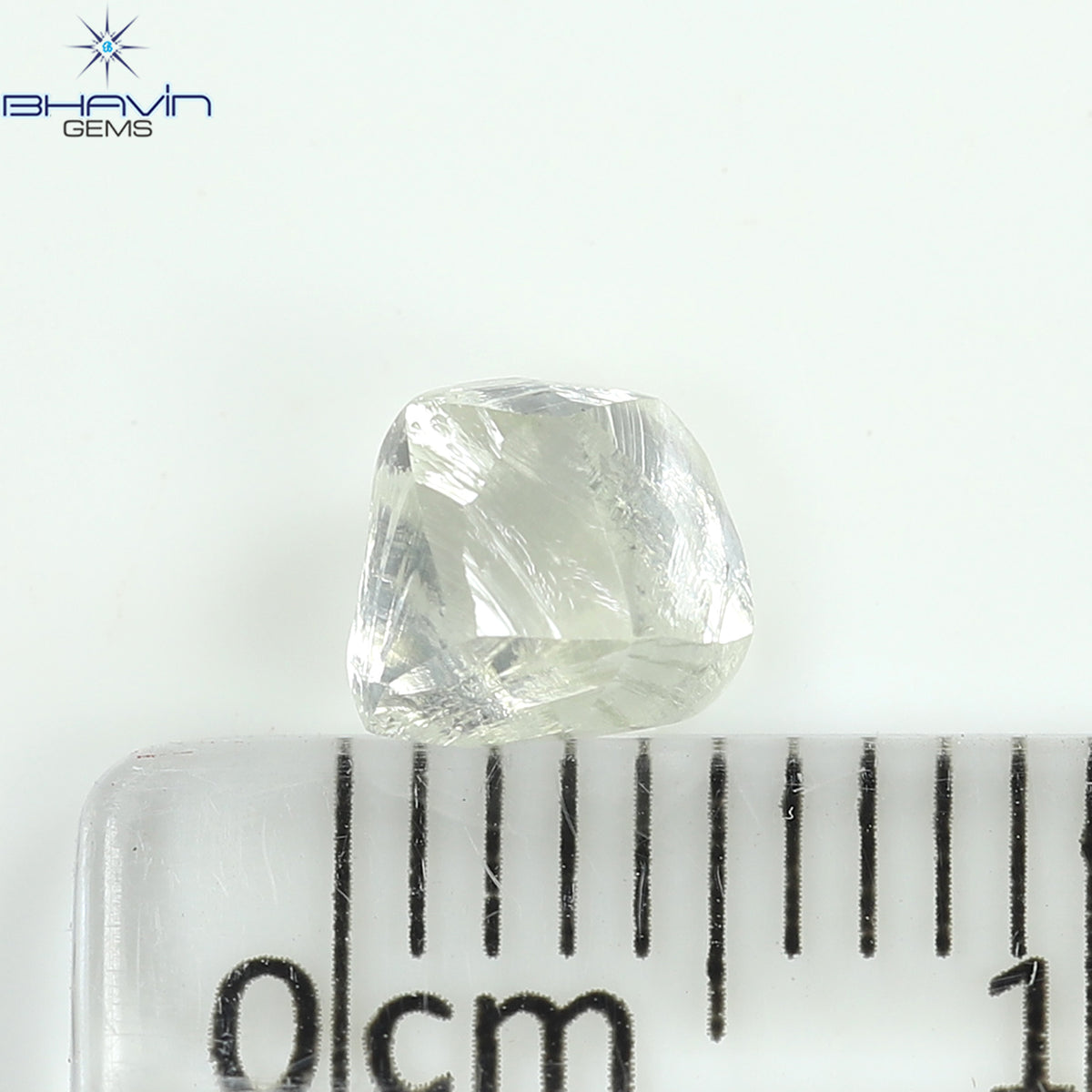 0.97 CT Natural Rough Diamond White Color Clarity VS (5.98 MM)