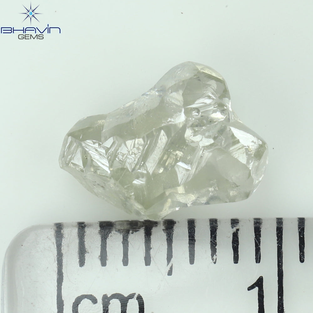 1.85 CT Rough Shape Natural Diamond White Color VS2 Clarity (9.50 MM)