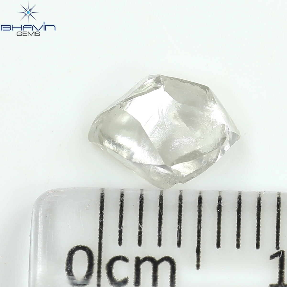 0.91 CT Natural Rough Diamond White Color Clarity VS (7.75 MM)