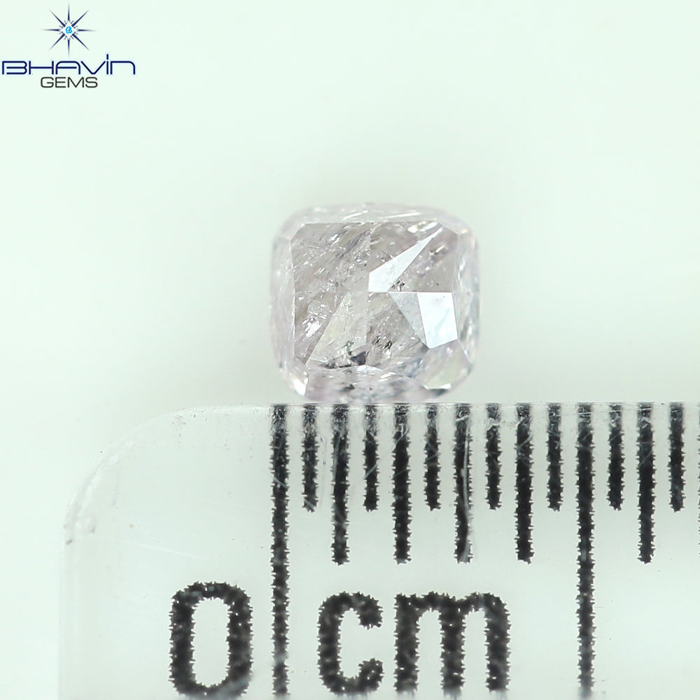 0.27 CT Cushion Diamond Natural Pink Color I3 Clarity (3.51 MM)