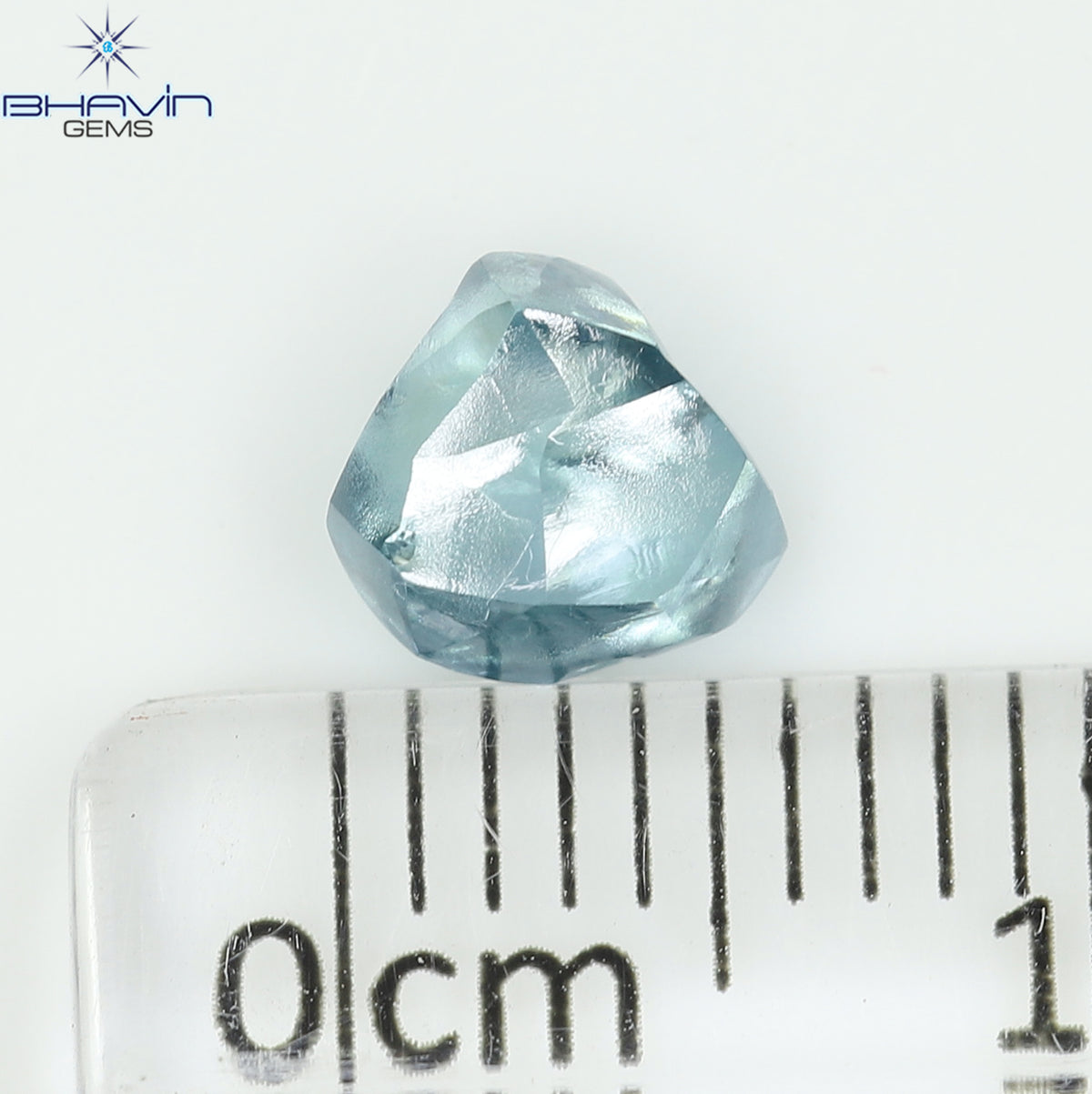 1.15 CT Natural Rough Diamond Enhanced Blue Color Clarity VS (5.81 MM)