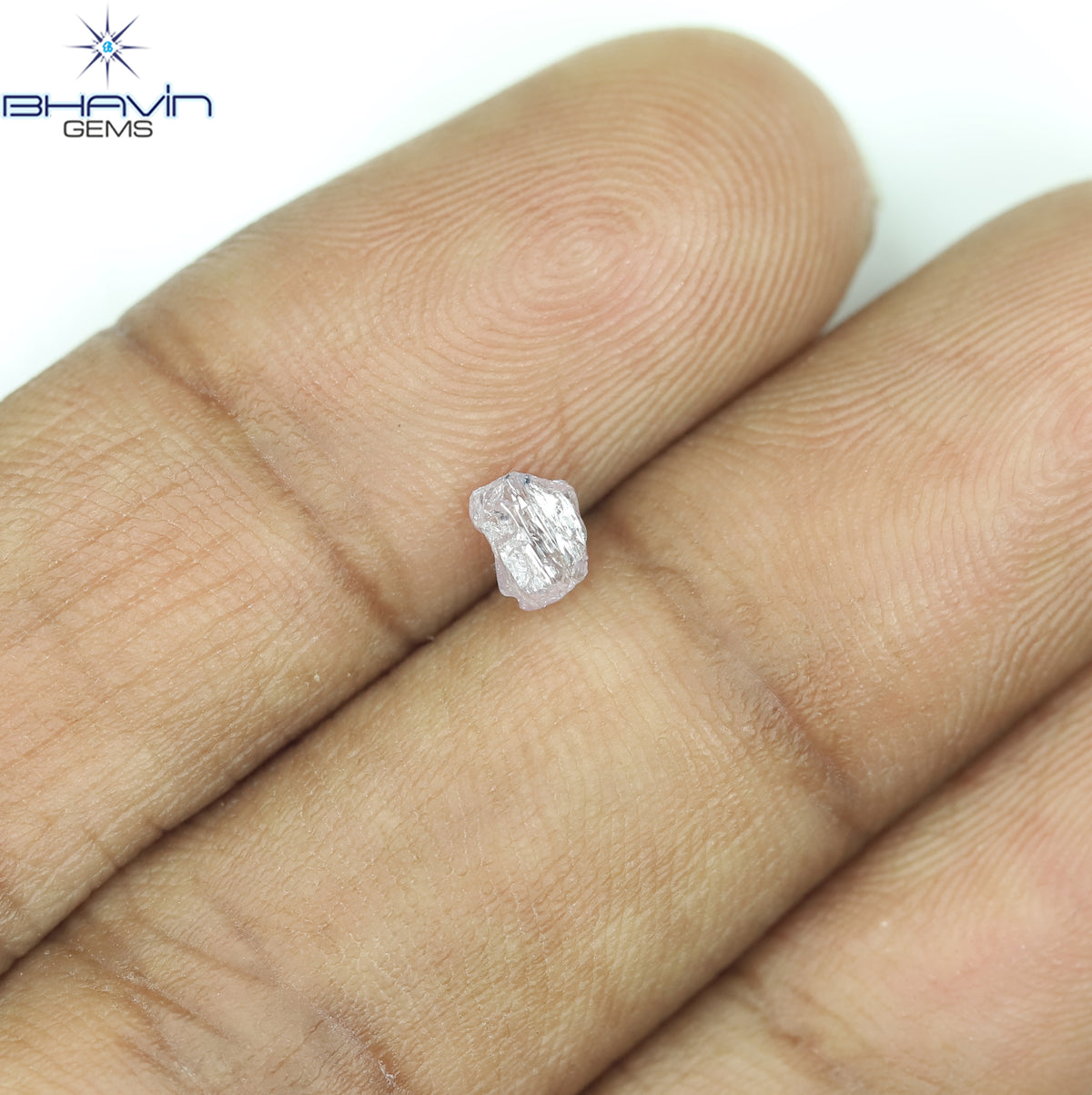 0.36 CT Natural Rough Diamond Pink Color Clarity VS (4.48 MM)
