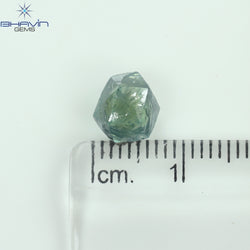 3.10 CT Natural Rough Diamond Enhanced Blue Color Clarity VS2 (8.21 MM)