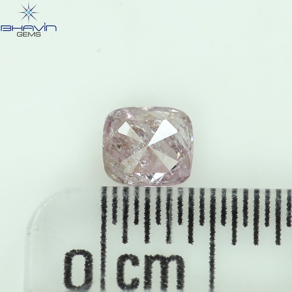 0.29 CT Cushion Diamond Natural Pink Color I3 Clarity (4.22 MM)