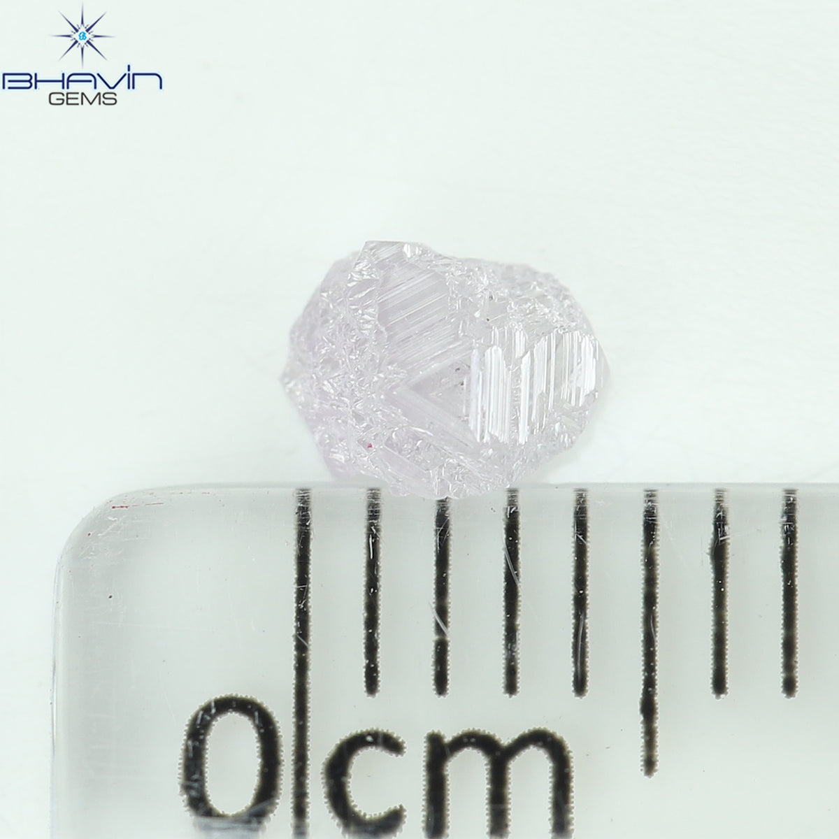 0.37 CT Natural Rough Diamond Pink Color Clarity VS (4.72 MM)