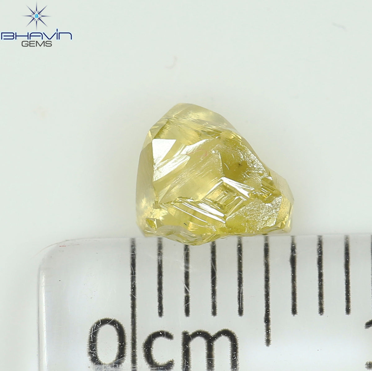 1.12 CT Natural Rough Diamond Enhanced Yellow Color Clarity VS (6.61 MM)