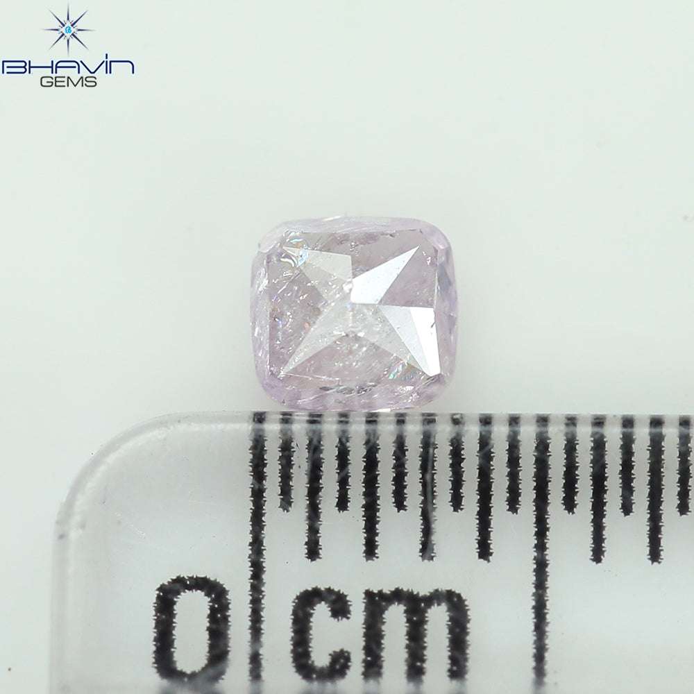 0.27 CT Cushion Diamond Natural Pink Color I3 Clarity (3.72 MM)