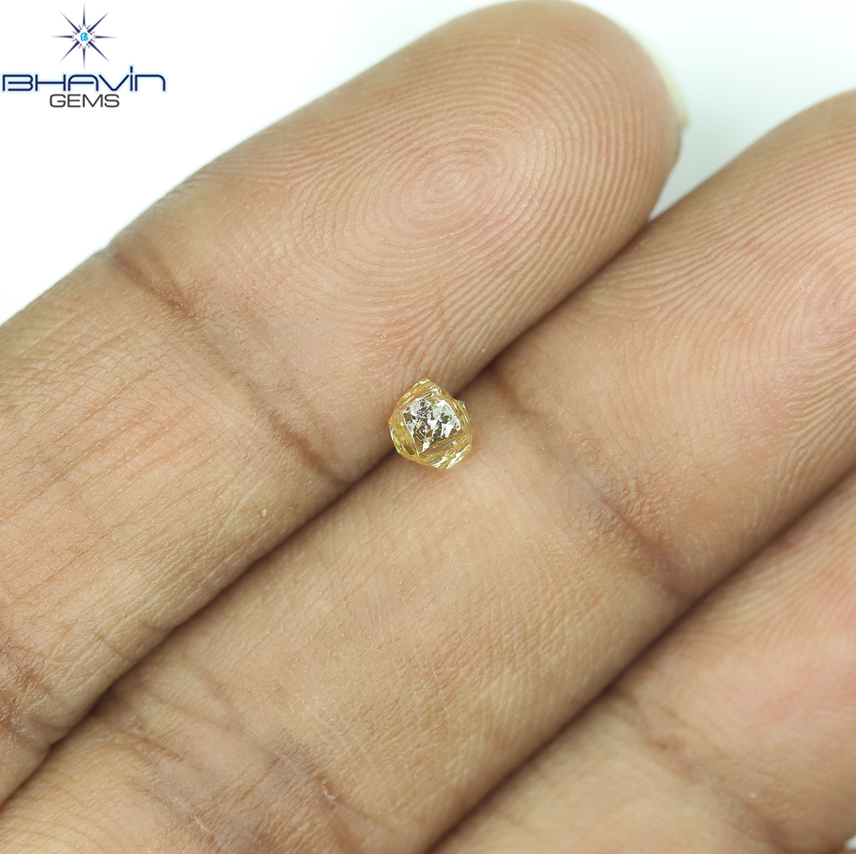 0.37 CT Natural Rough Diamond Brown Yellow Color Clarity VS1 (3.95 MM)