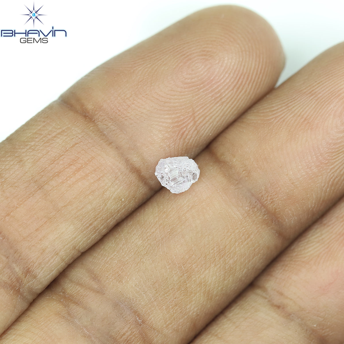 0.37 CT Natural Rough Diamond Pink Color Clarity VS (4.72 MM)