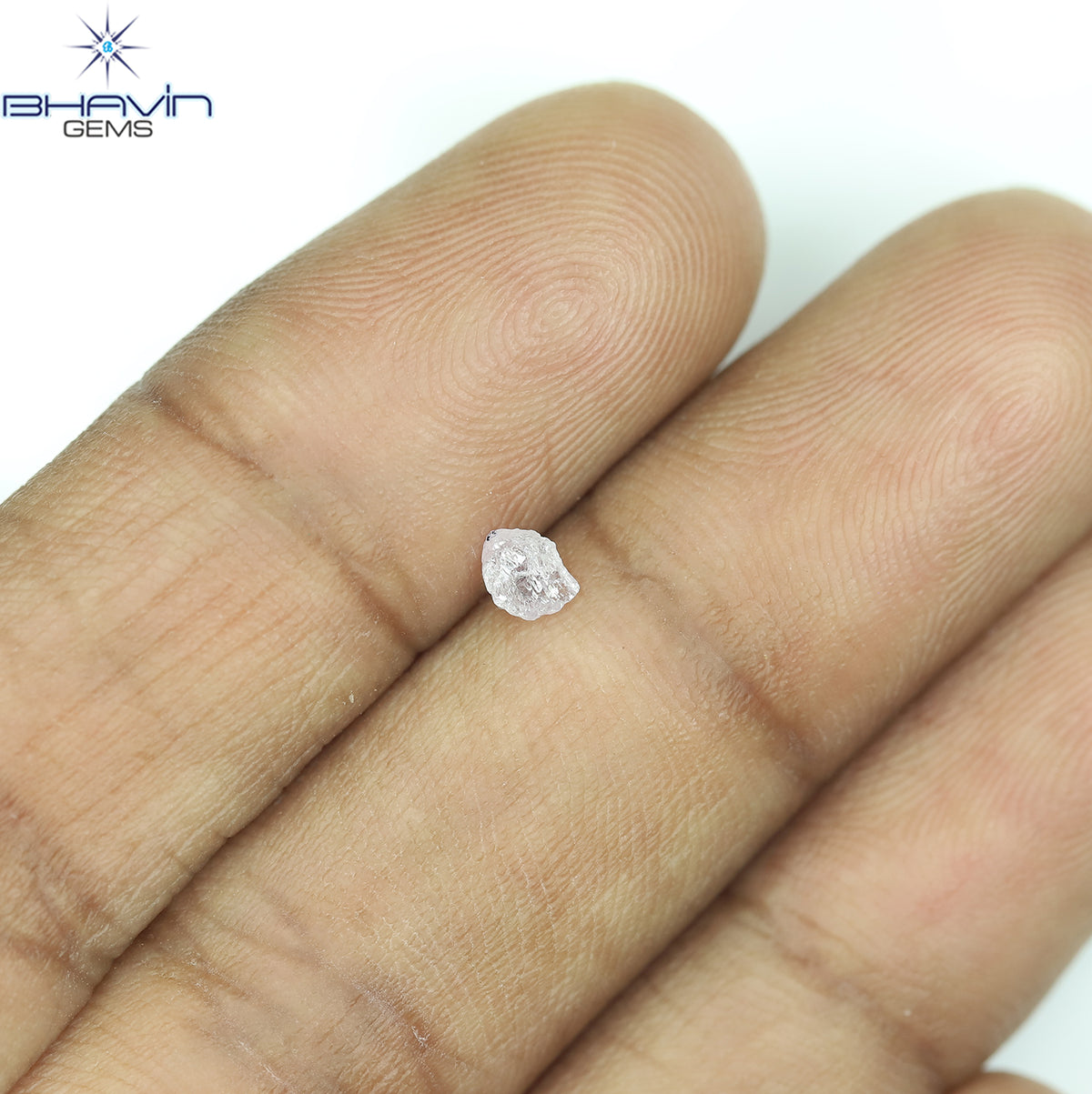 0.13 CT Natural Rough Diamond Pink Color Clarity VS (3.98 MM)