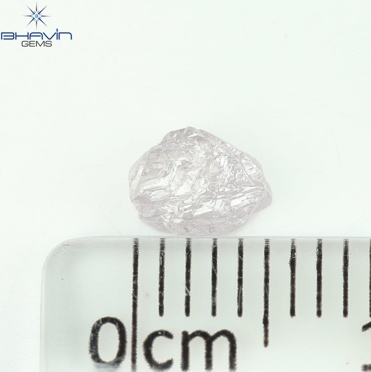 0.40 CT Natural Rough Diamond Pink Color Clarity SI (5.48 MM)