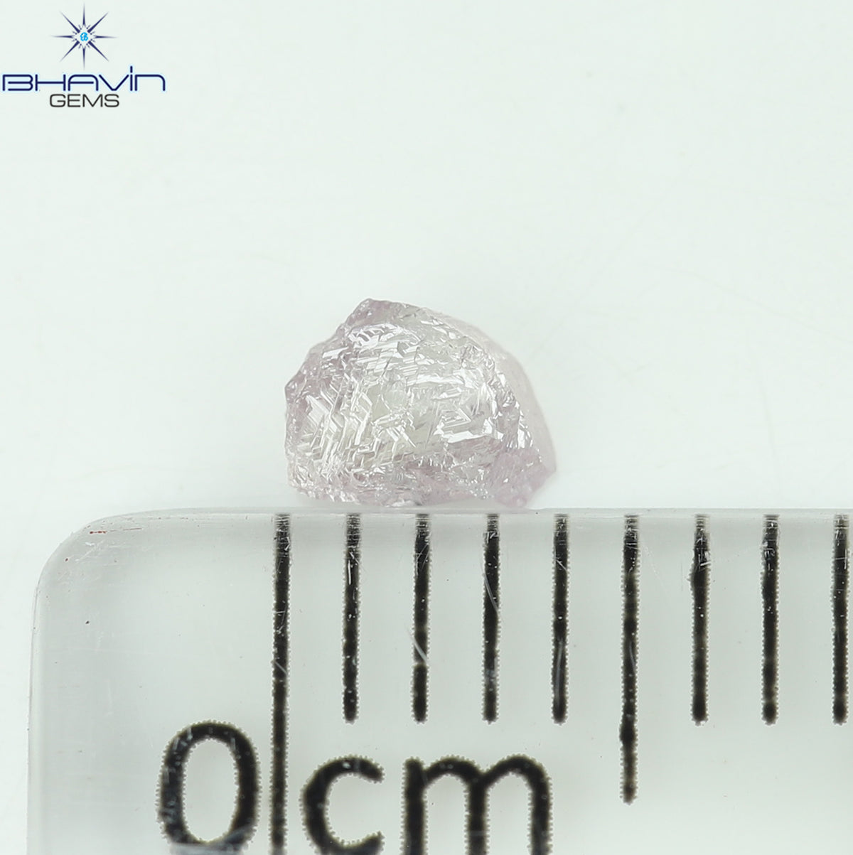 0.19 CT Natural Rough Diamond Pink Color Clarity VS (4.06 MM)