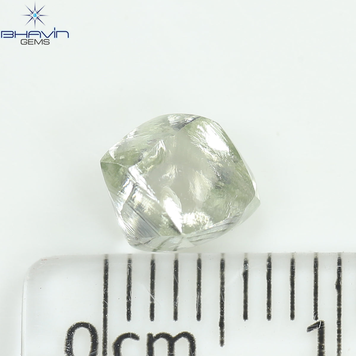 1.74 CT Natural Rough Diamond Green Color Clarity VS (7.28 MM)