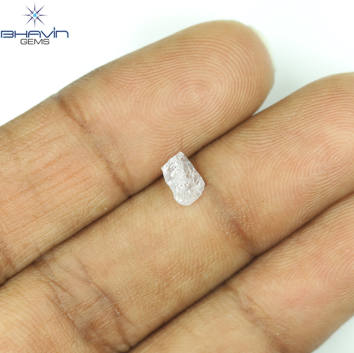 0.39 CT Natural Rough Diamond Pink Color Clarity SI (6.21 MM)