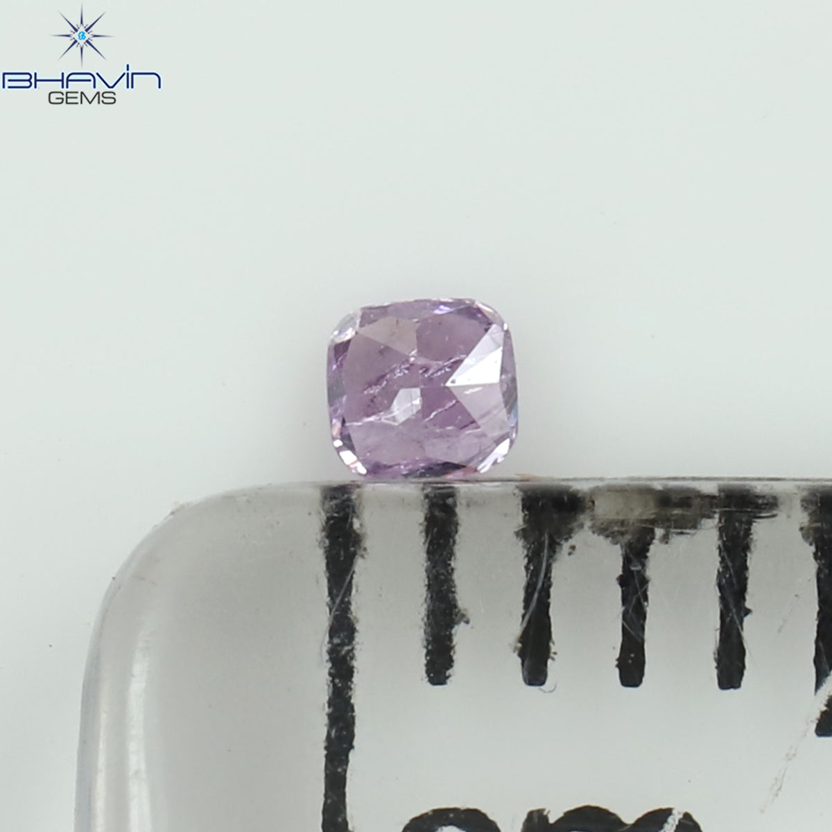 0.04 CT Natural Cushion Diamond Vivid Pink Color Clarity I2 (1.95 MM)