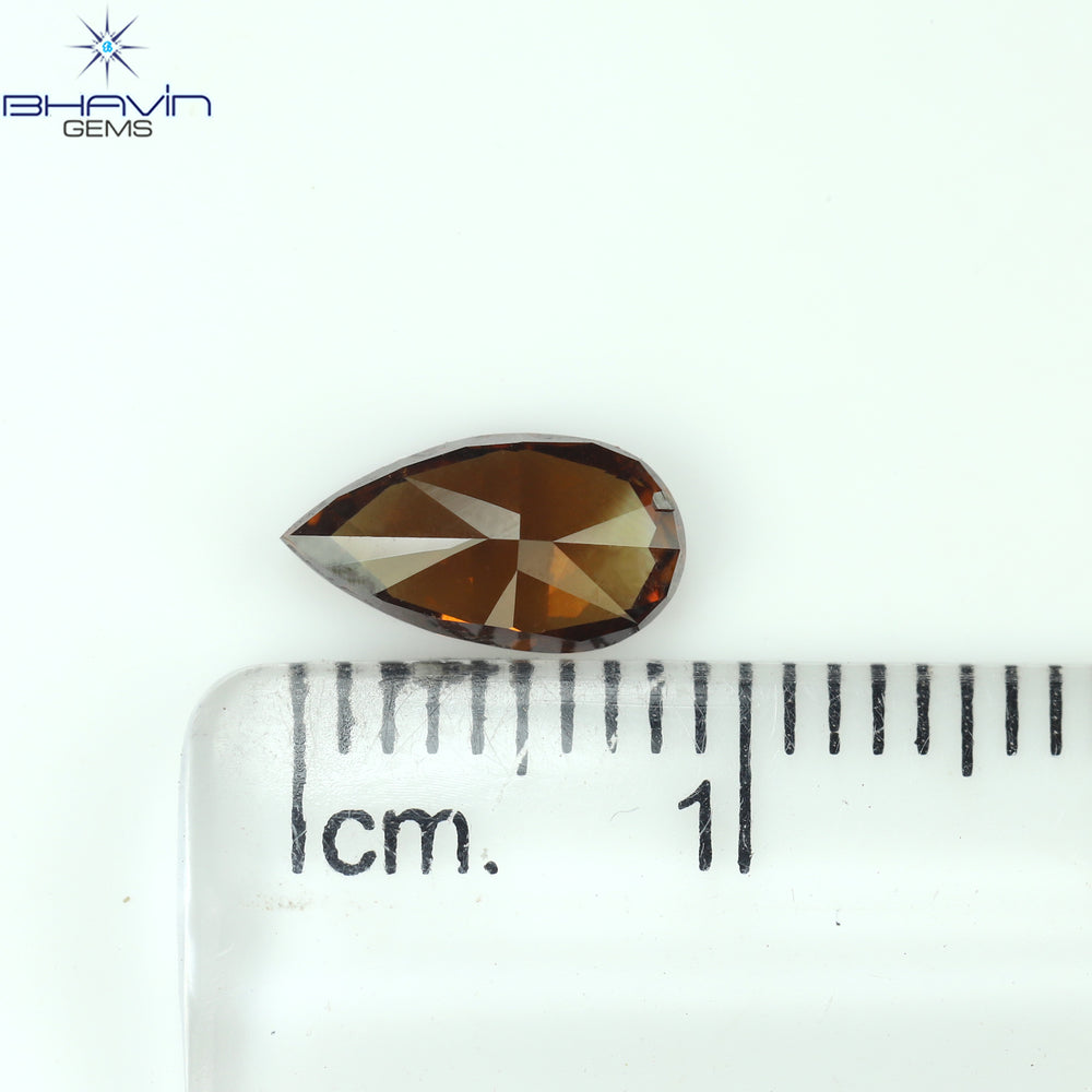 1.10 CT Pear Shape Natural Diamond Red Color SI2 Clarity (9.11 MM)