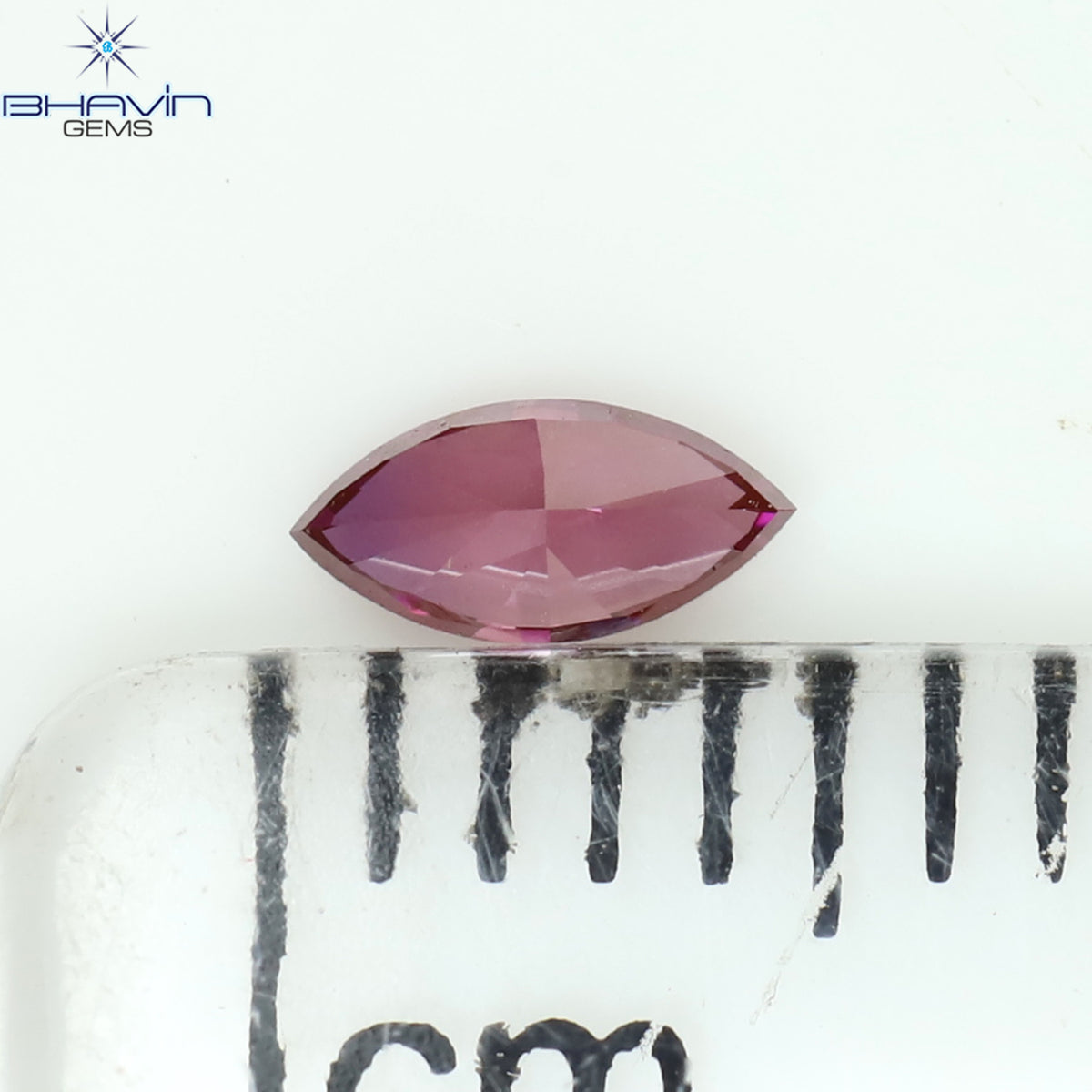 0.10 CT マーキスシェイプ 天然ダイヤモンド ピンクカラー VS1 クラリティ (4.52 MM)