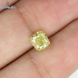 1.01 CT Cushion Diamond Yellow Color Natural Loose Diamond I2 Clarity (5.29 MM)