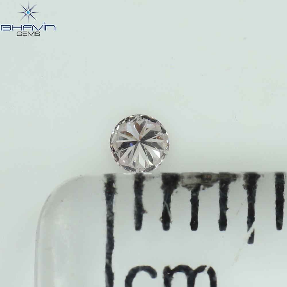 0.03 CT Round Shape Natural Diamond Pink Color SI1 Clarity (1.71 MM)
