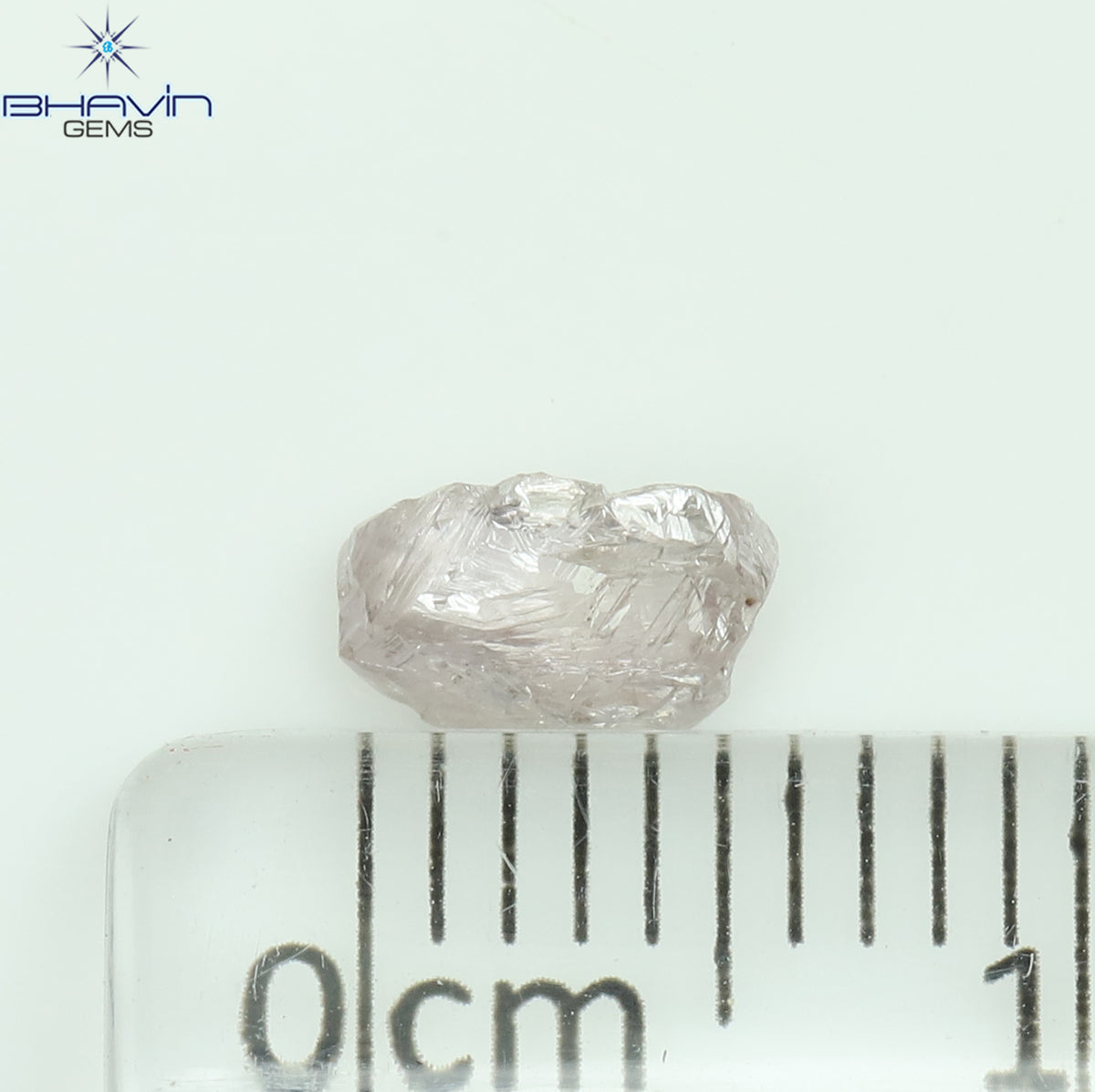 0.63 CT Natural Rough Diamond Pink Color Clarity VS (6.23 MM)