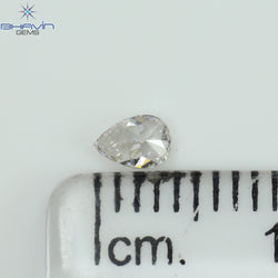 0.14 CT Pear Shape Natural Diamond Pink Color SI1 Clarity (4.00 MM)