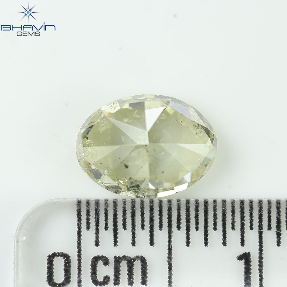 1.49 CT Oval Diamond Natural Yellow Color I1 Clarity (7.76 MM)