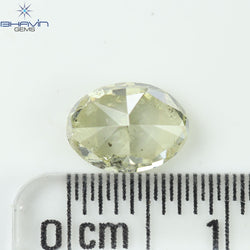1.49 CT Oval Diamond Natural Yellow Color I1 Clarity (7.76 MM)