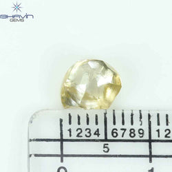 1.90 CT Rough Shape Natural Diamond Orange Yellow Color VS2 Clarity (7.20 MM)