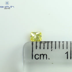 0.19 CT ラディアント シェイプ ナチュラル ダイヤモンド イエロー カラー VS1 クラリティ (3.95 MM)