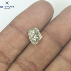 2.48 CT Rough Shape Natural Diamond Yellow Color SI1 Clarity (8.20 MM)