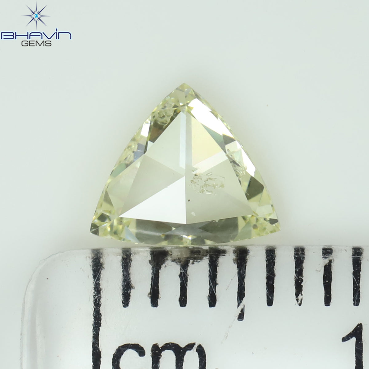 0.64 CT Natural Triangle Diamond Fancy Yellow Color Clarity SI2 (6.15 MM)