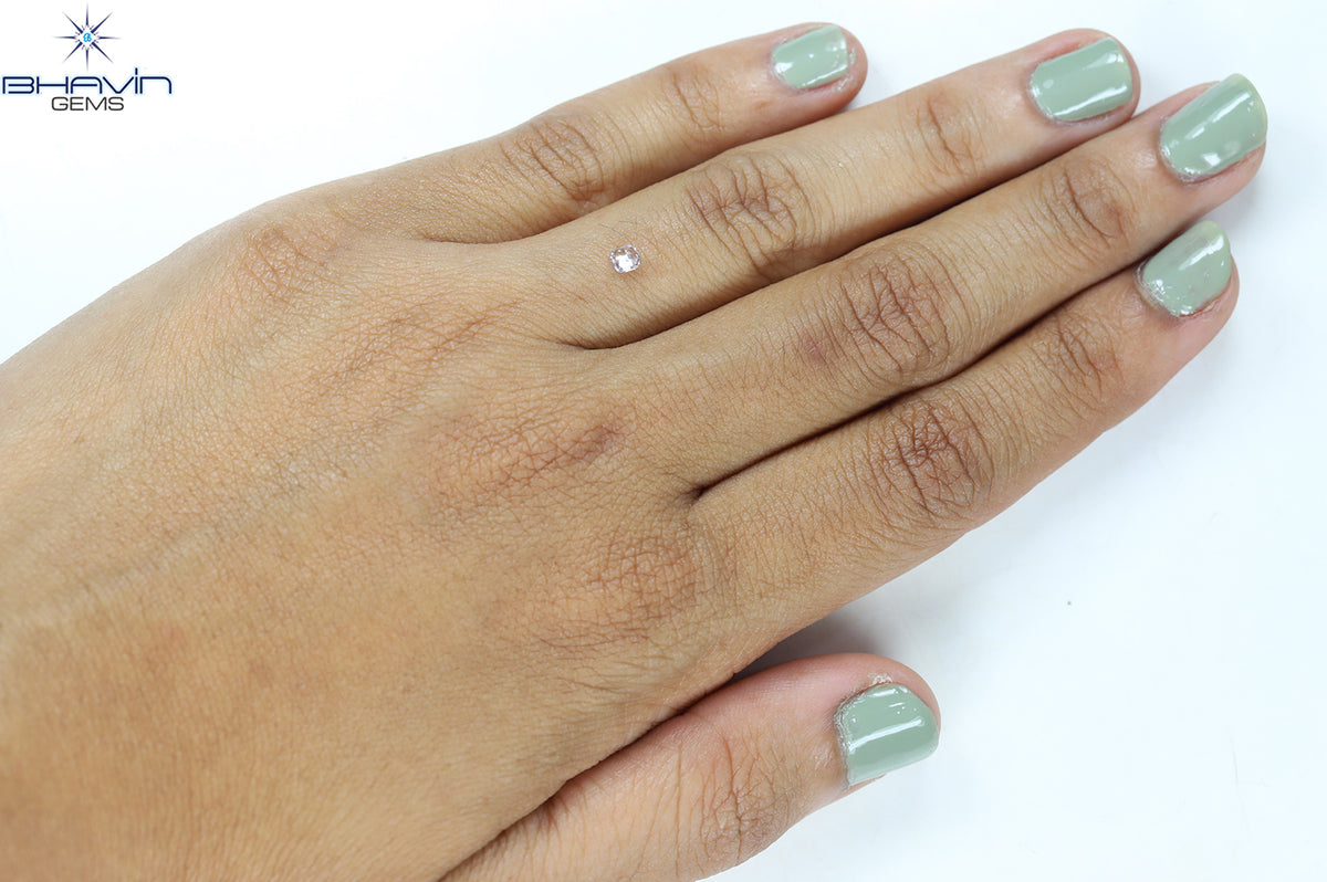 0.14 CT Natural Cushion Diamond Pink Color Clarity VS1 (3.14 MM)