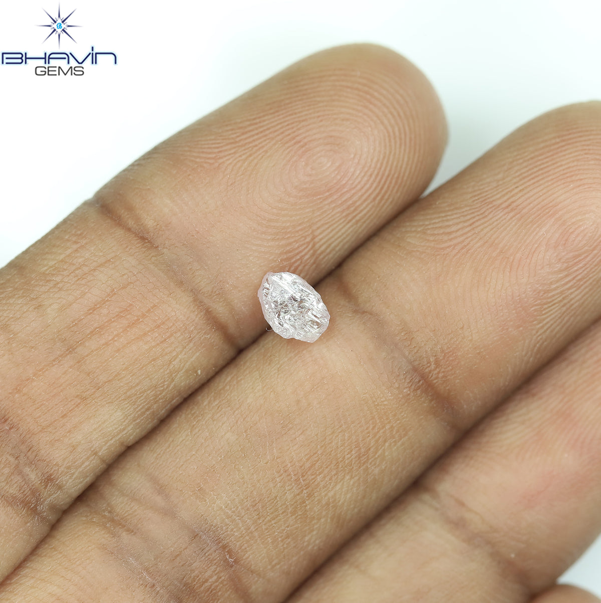 0.40 CT Natural Rough Diamond Pink Color Clarity SI (5.48 MM)