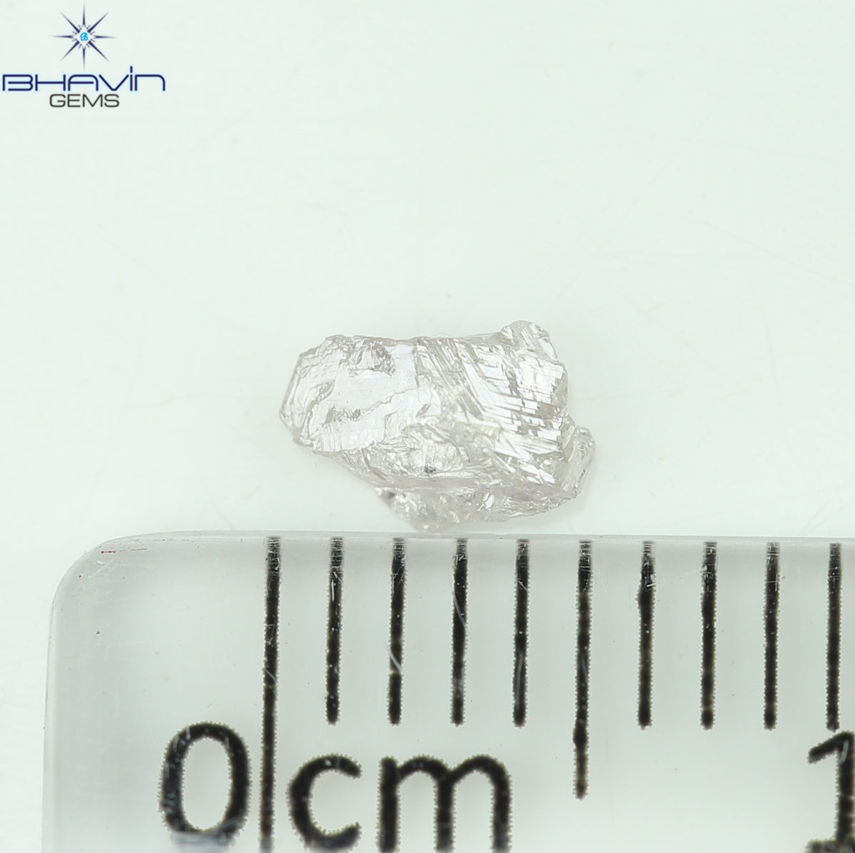 0.28 CT Natural Rough Diamond Pink Color Clarity SI (5.10 MM)