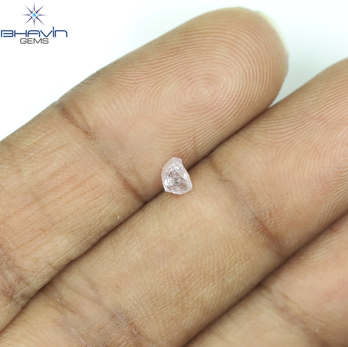 0.19 CT Natural Rough Diamond Pink Color Clarity VS (4.06 MM)