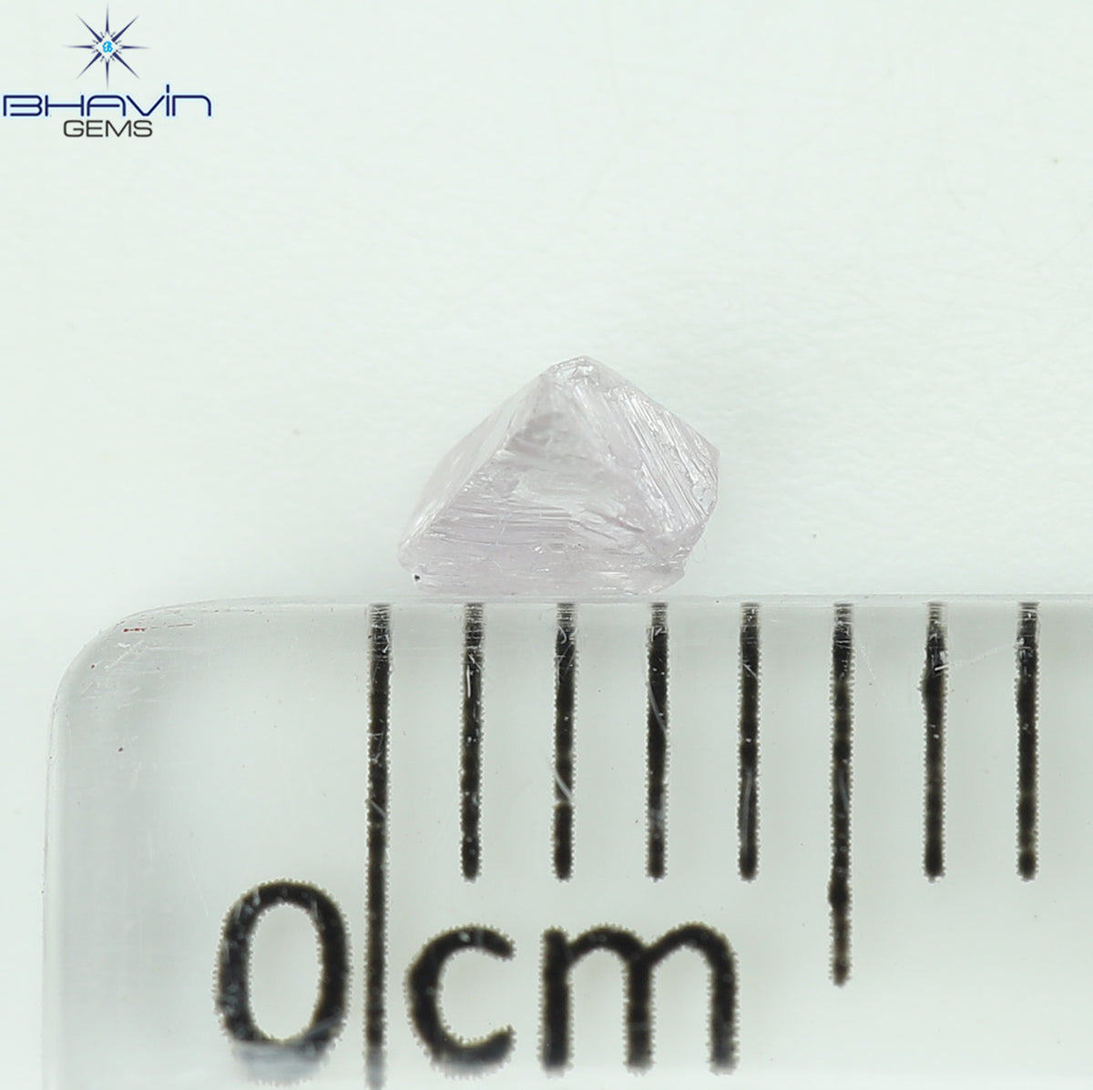 0.17 CT Natural Rough Diamond Pink Color Clarity VS (3.71 MM)