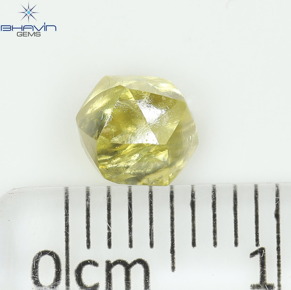 1.12 CT Natural Rough Diamond Enhanced Yellow Color Clarity VS (5.96 MM)