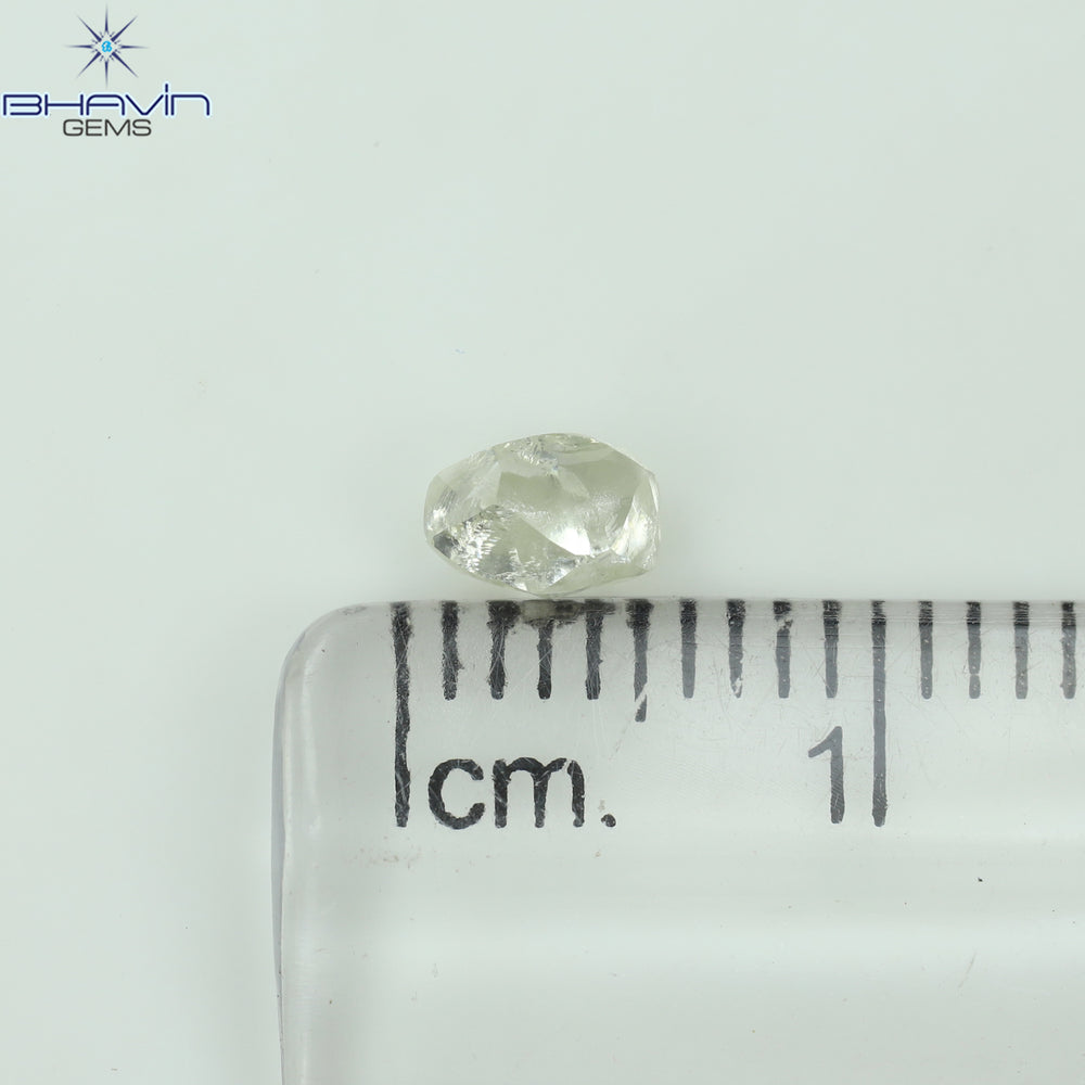 0.51 CT Rough Shape Natural Diamond White Color VS2 Clarity (4.90 MM)