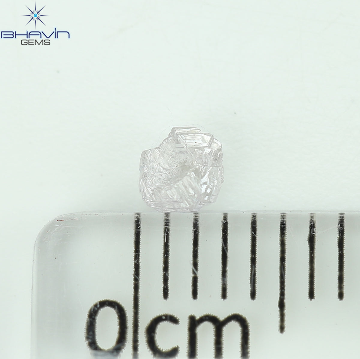 0.18 CT Natural Rough Diamond Pink Color Clarity SI (3.42 MM)