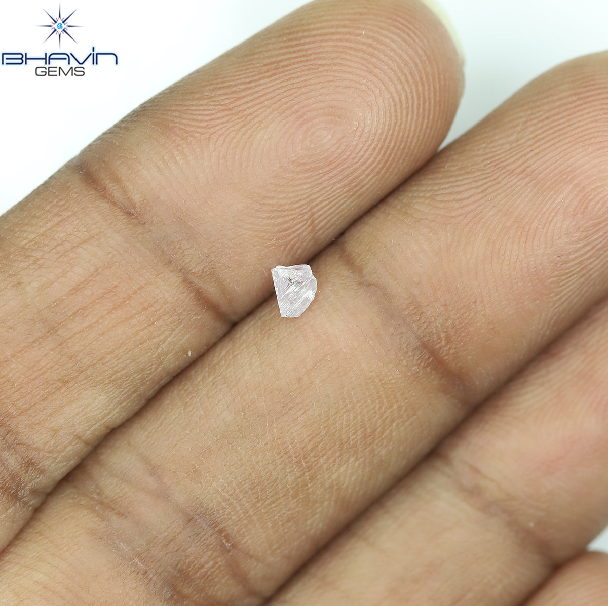 0.17 CT Natural Rough Diamond Pink Color Clarity VS (3.71 MM)