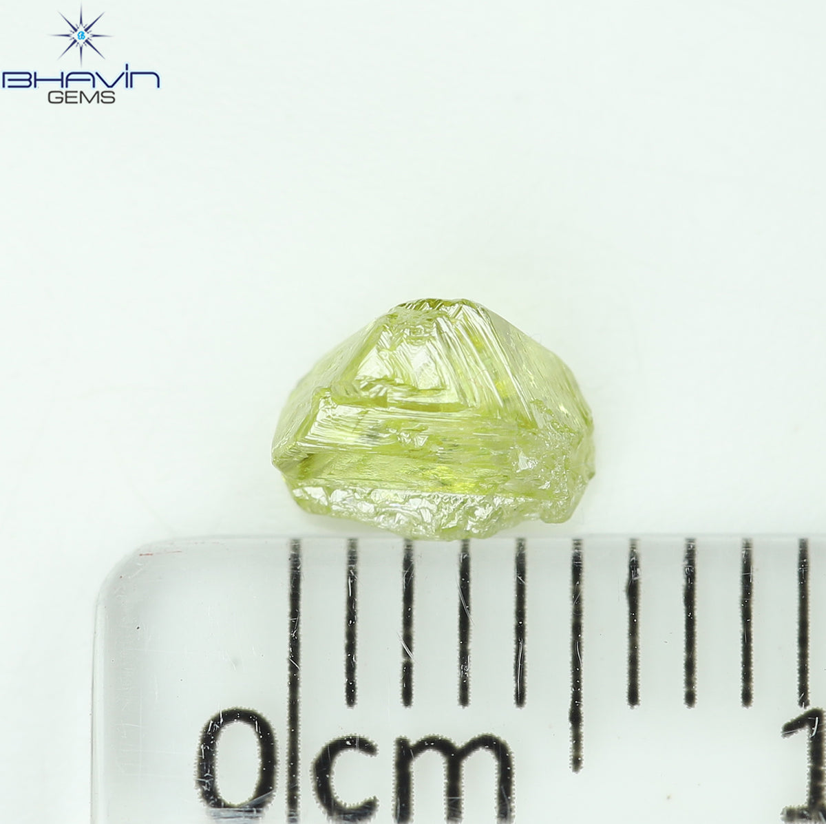 0.66 CT Natural Rough Diamond Yellow Color Clarity VS (5.67 MM)