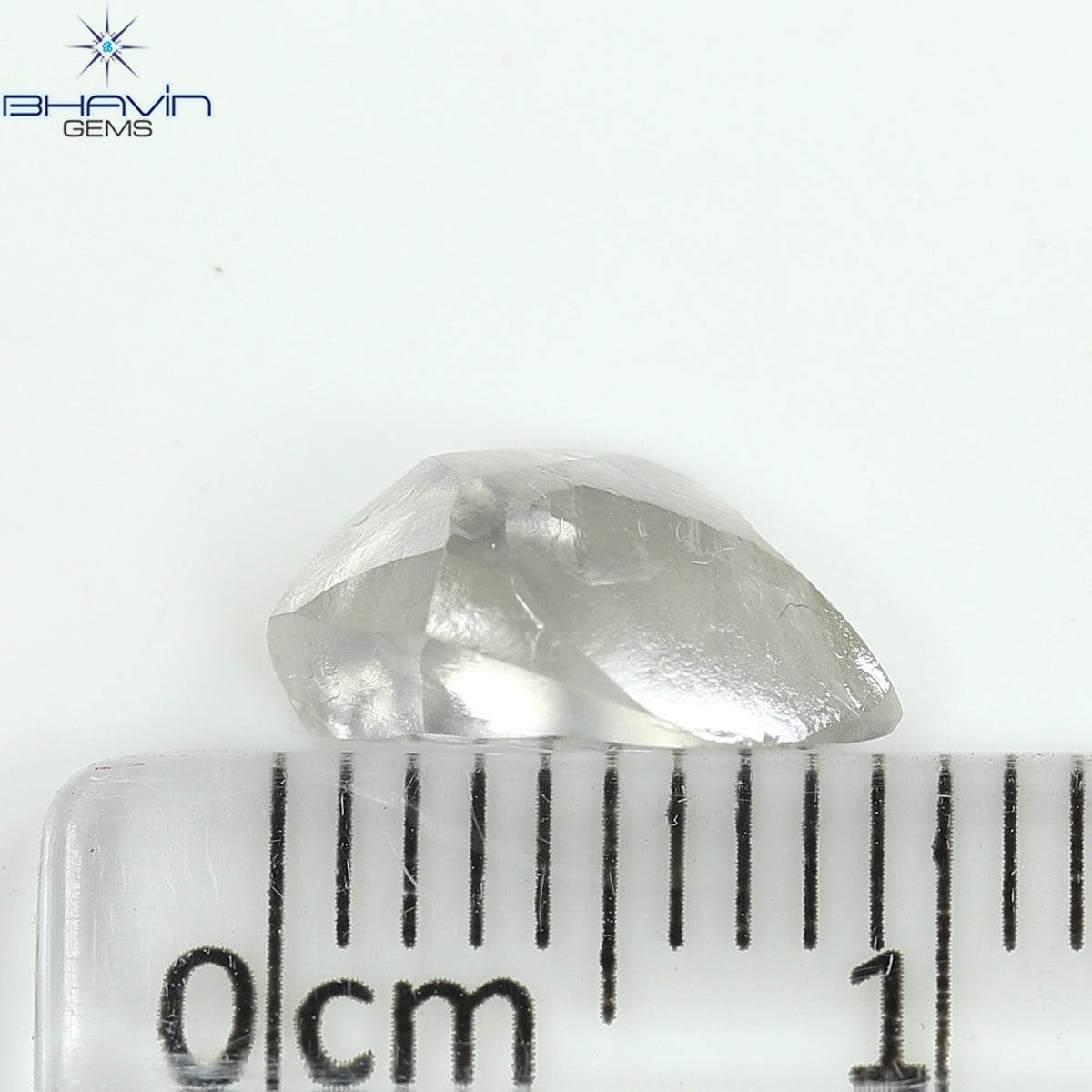 1.47 CT Natural Rough Diamond Grey Color Clarity VS (9.60 MM)