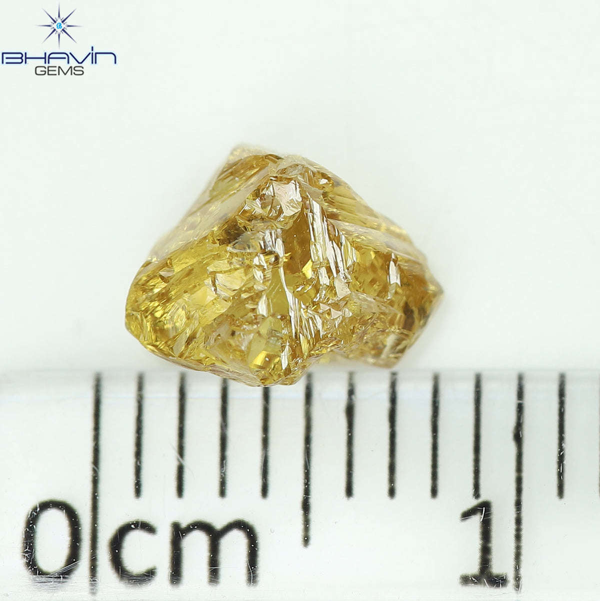 1.41 CT Natural Rough Diamond Orange Color Clarity SI (7.43 MM)