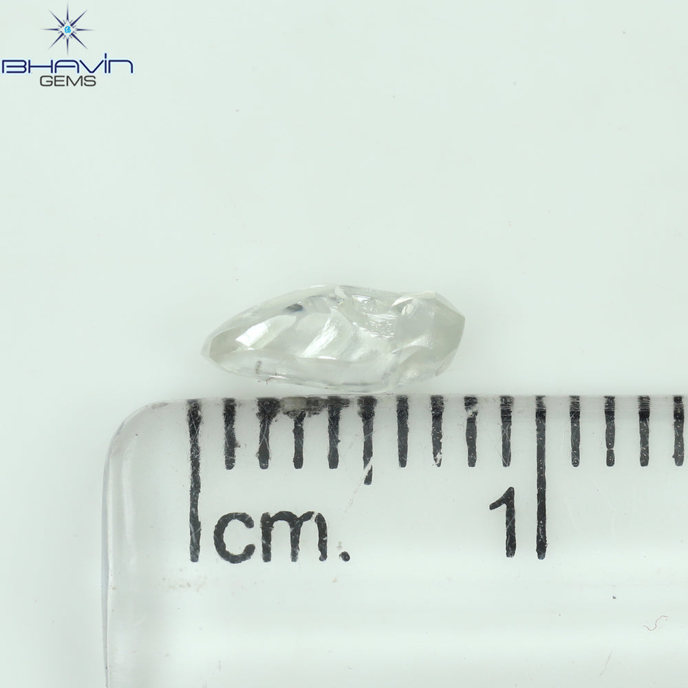 0.62 CT Rough Shape Natural Diamond White Color VS1 Clarity (7.66 MM)