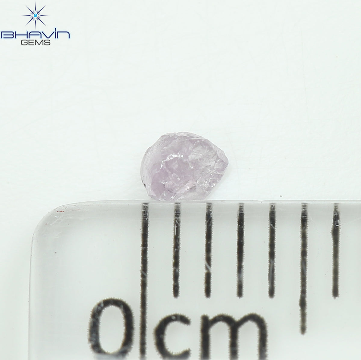 0.08 CT Natural Rough Diamond Pink Color Clarity SI (2.59 MM)