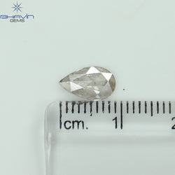 0.72 CT Pear Shape Natural Diamond Pink Color I2 Clarity (9.40 MM)