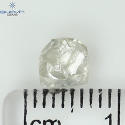 1.04 CT Rough Shape Natural Diamond White Color SI1 Clarity (6.44 MM)
