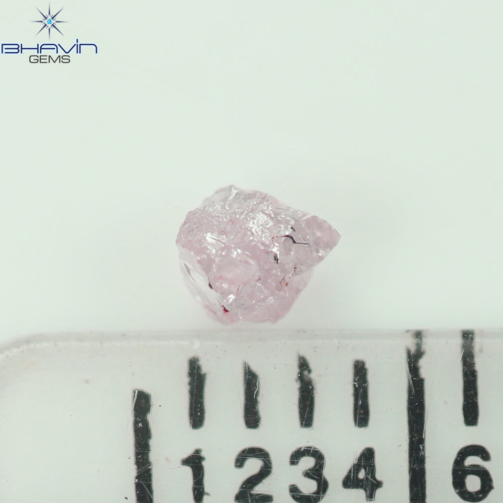 0.11 CT Rough Shape Natural Diamond Pink Color SI1 Clarity (2.66 MM)