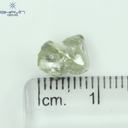 2.48 CT Rough Shape Natural Diamond Green Color SI1 Clarity (9.16 MM)