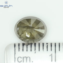 1.75 CT Oval Shape Natural Diamond Salt And Papper Color I3 Clarity (8.04 MM)